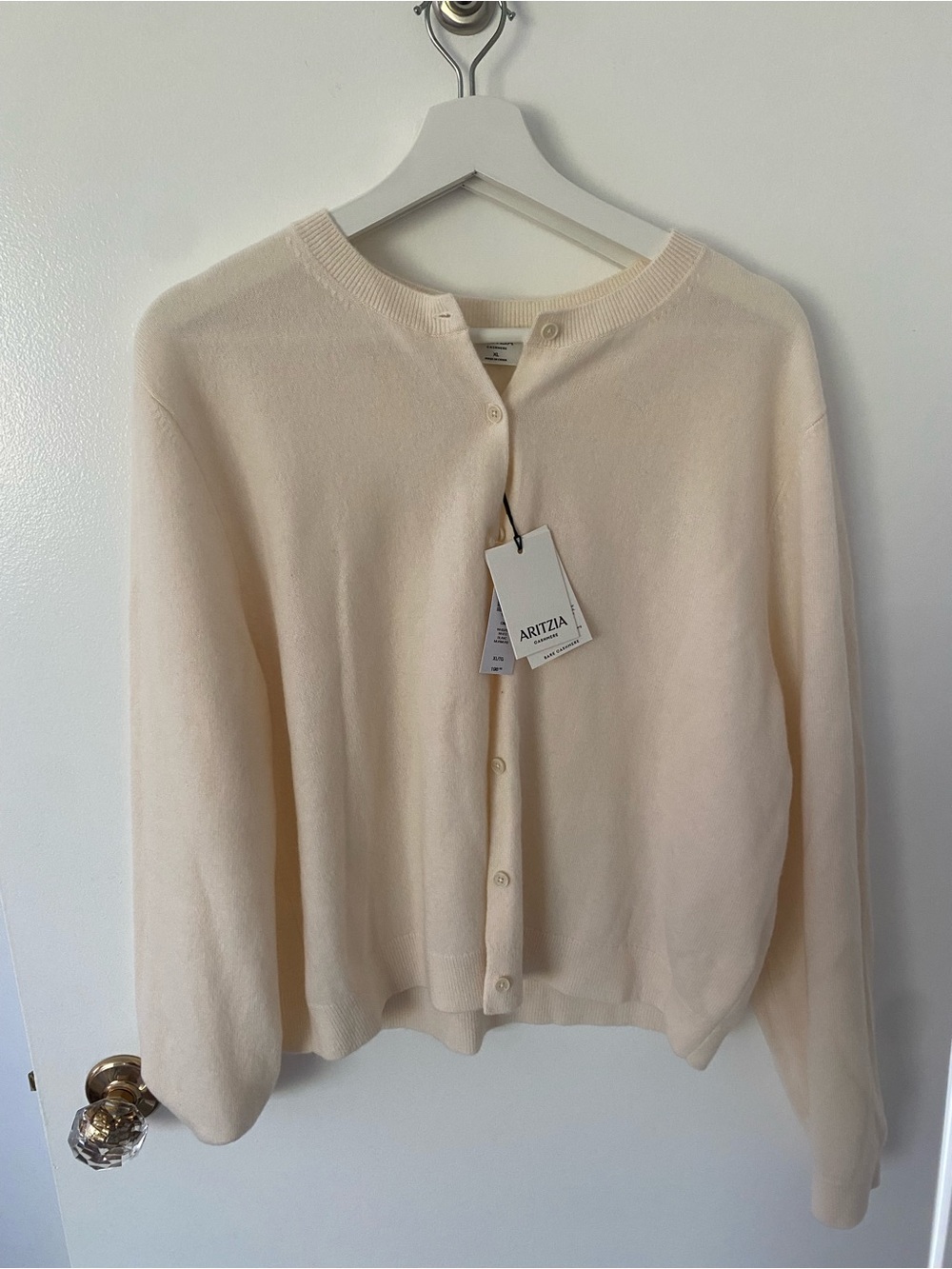 Aritzia Soft Cream Button-Front Cardigan